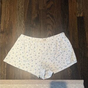 Brandy Light Blue Floral Sleep Shorts